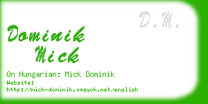 dominik mick business card